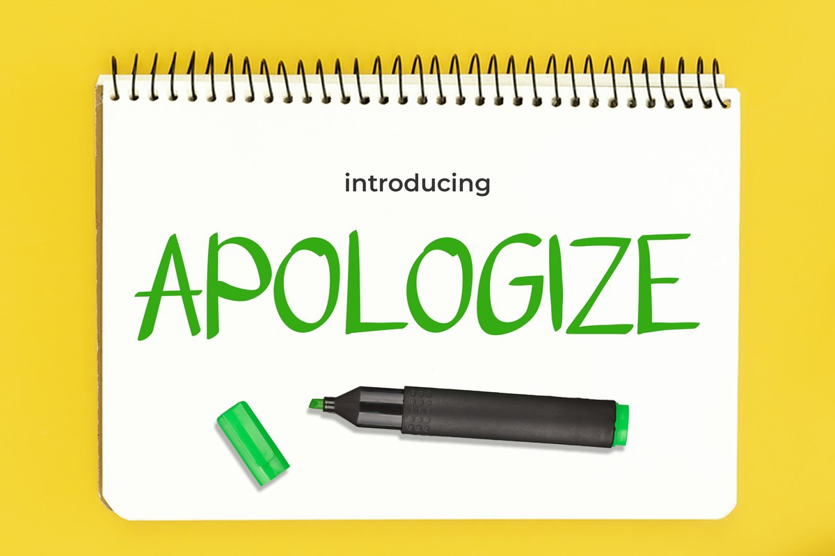 Schriftart Apologize