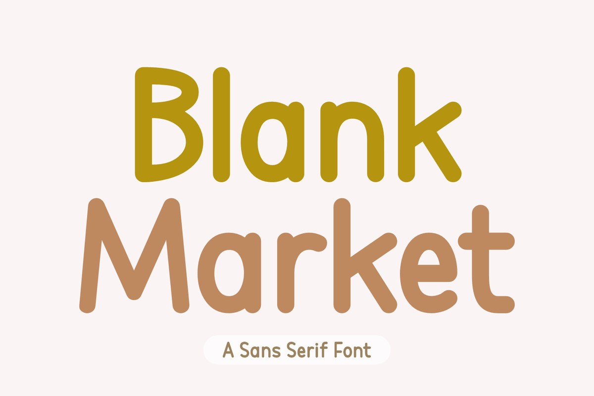 Schriftart Blank Market