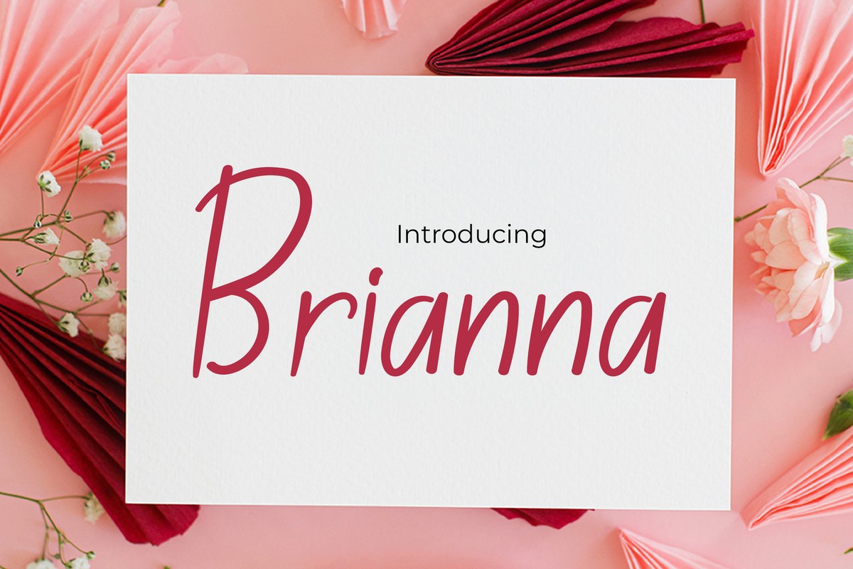 Schriftart Brianna