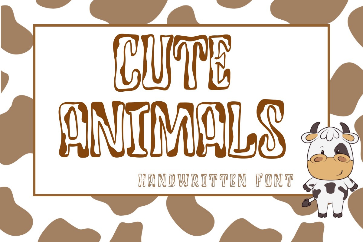 Schriftart Cute Animals