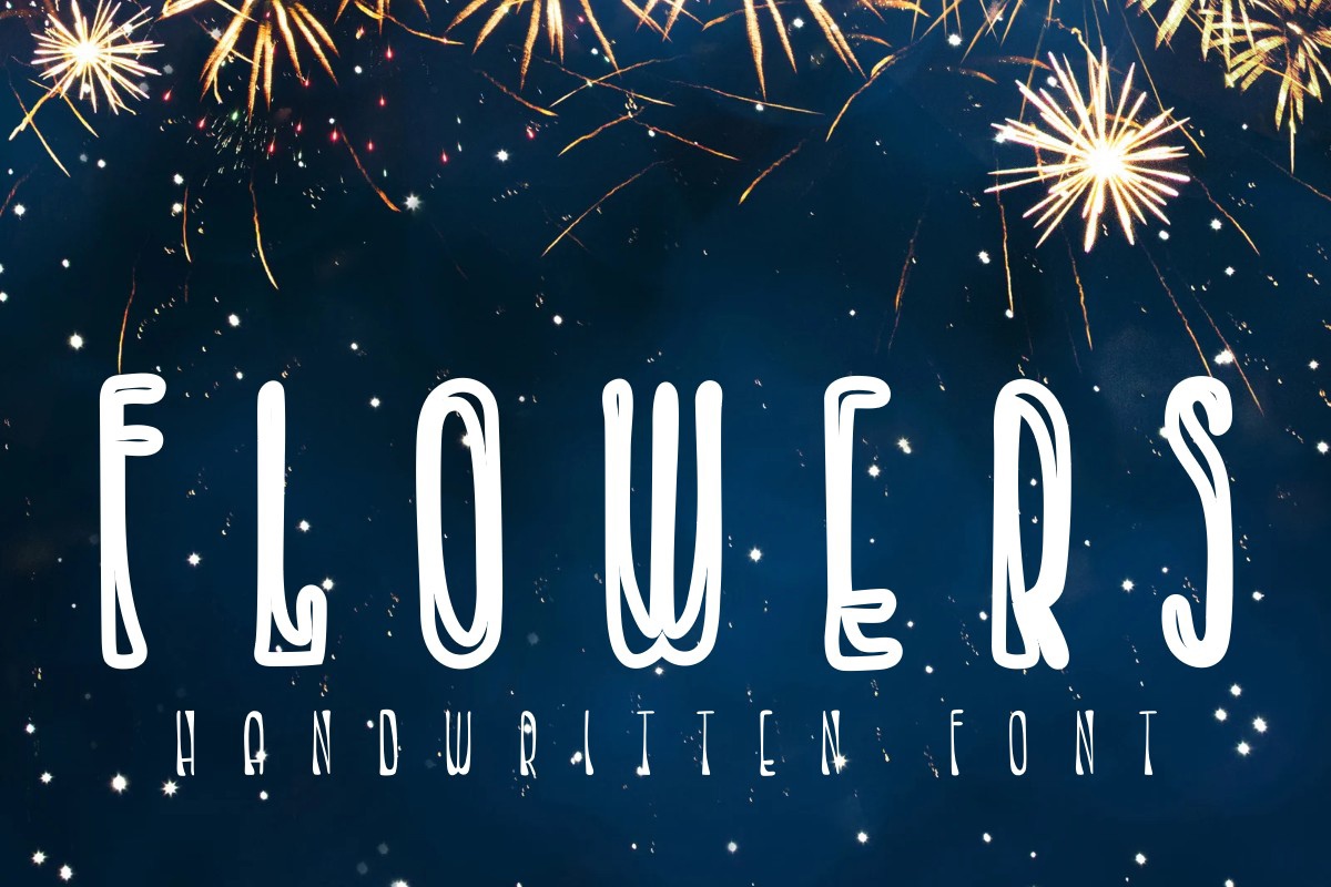 Schriftart Fireworks