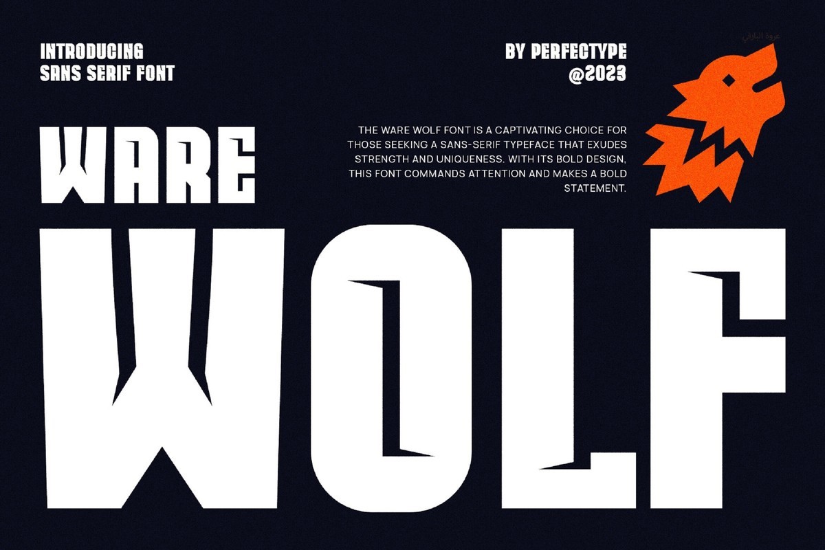 Schriftart Ware Wolf