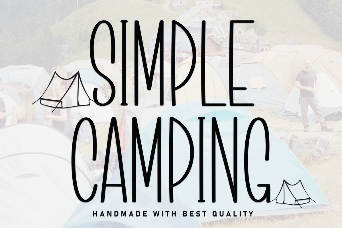 Schriftart Simple Camping