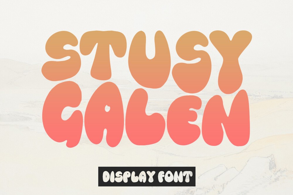 Schriftart Stusy Galen