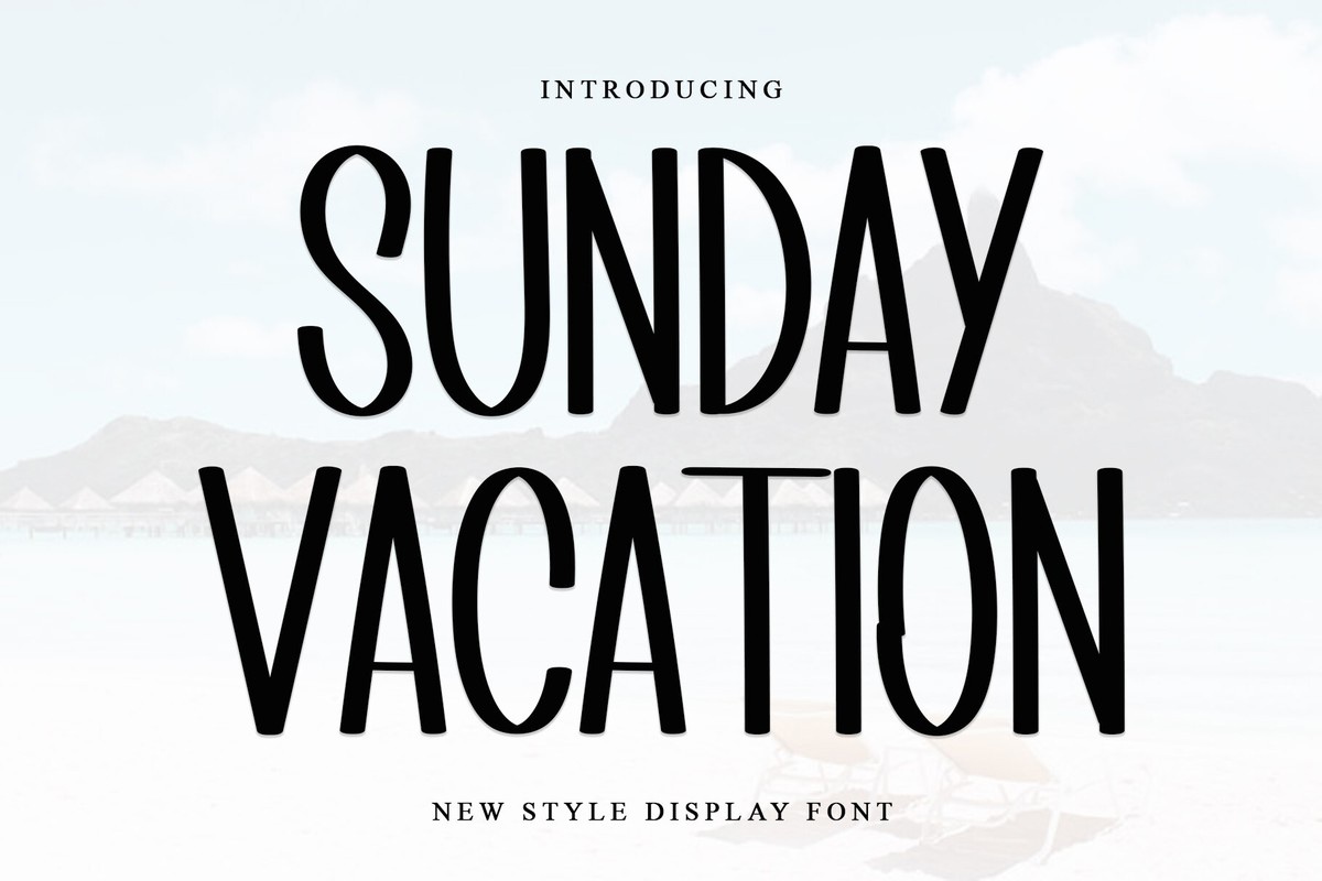 Schriftart Sunday Vacation