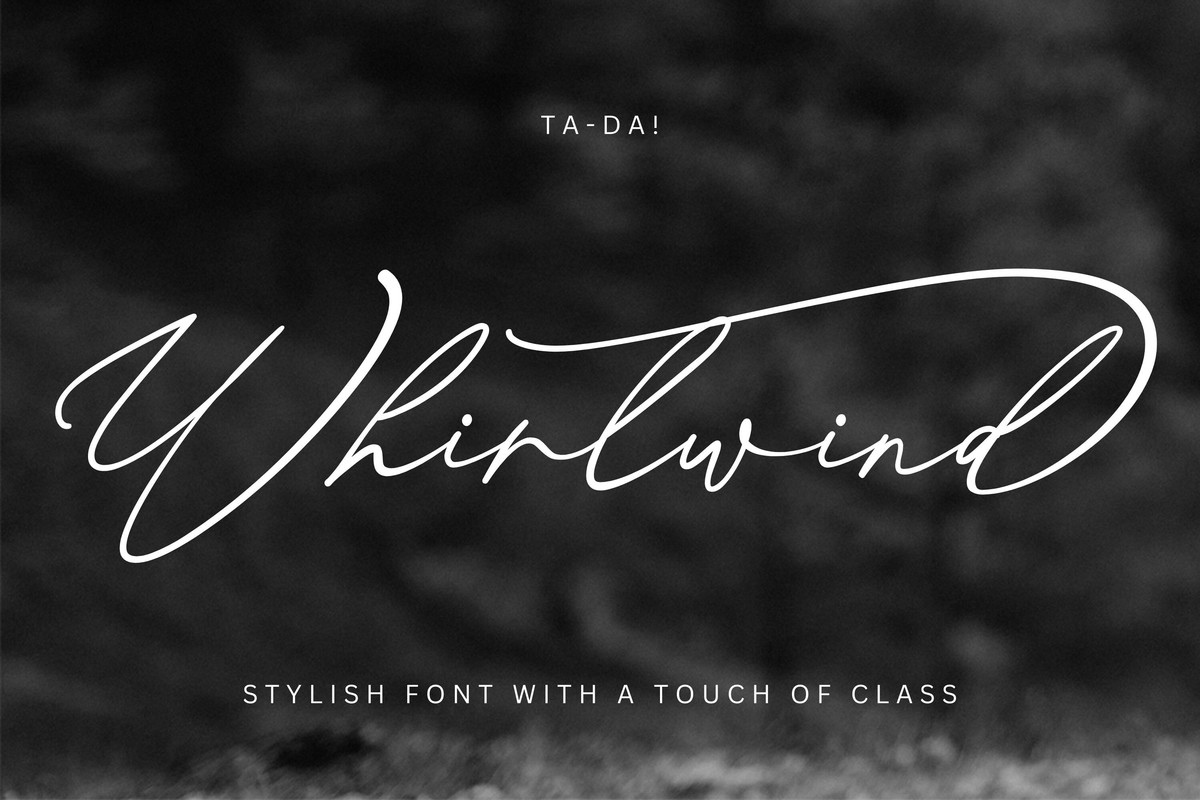 Schriftart Whirlwind