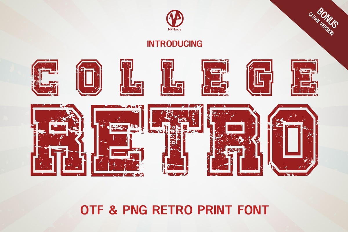 Schriftart College Retro