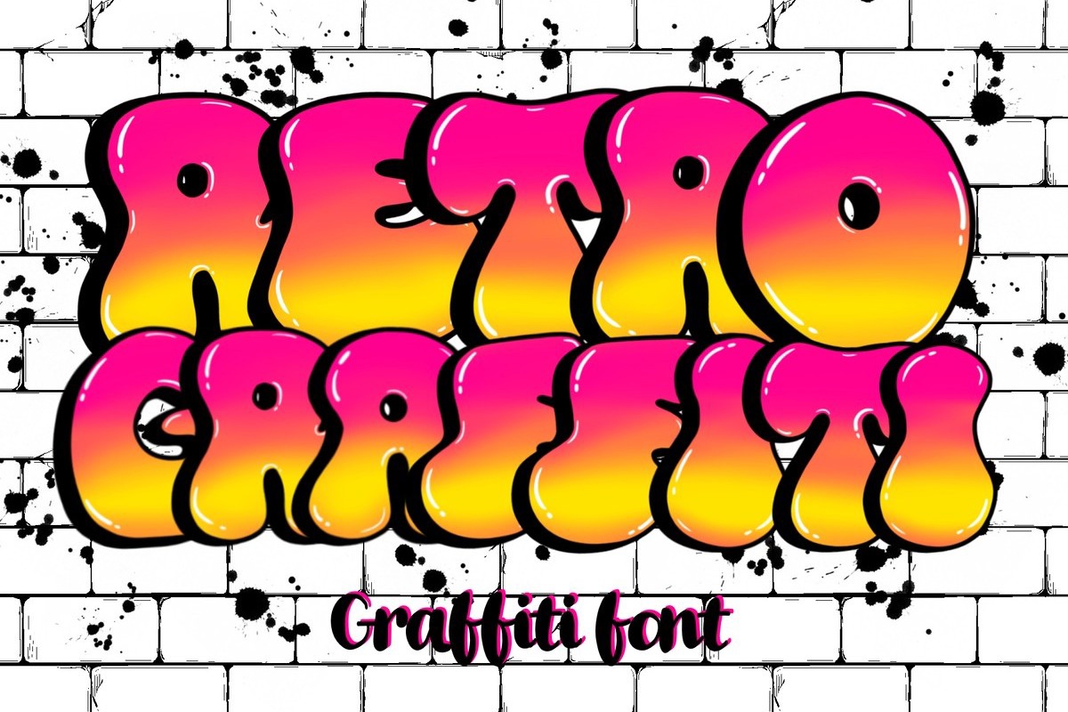 Schriftart Retro Graffiti