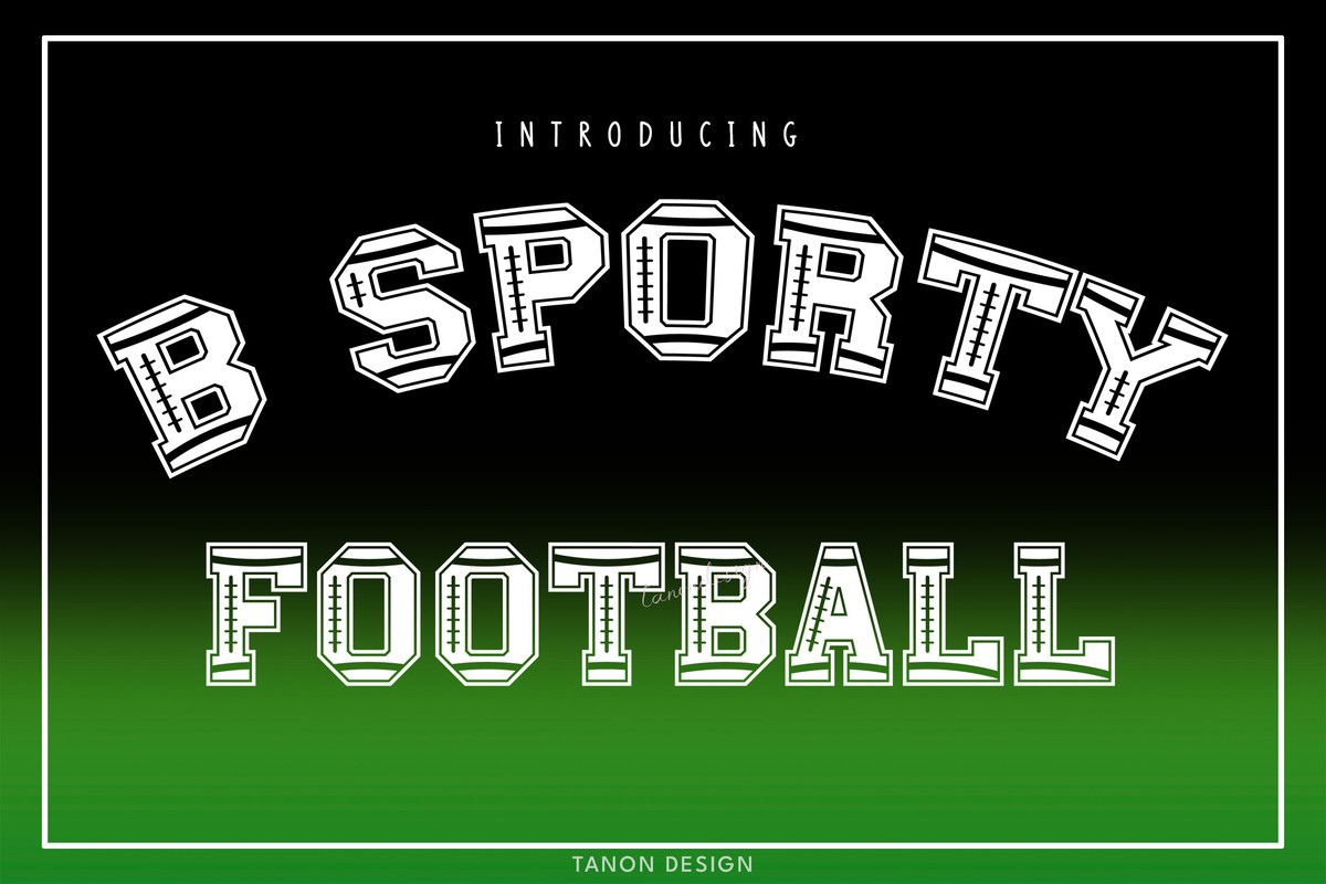 Schriftart B Sporty Football