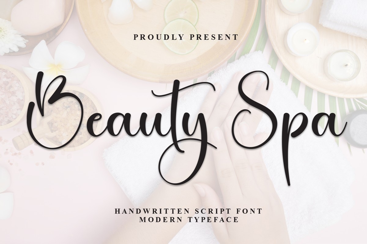 Schriftart Beauty Spa