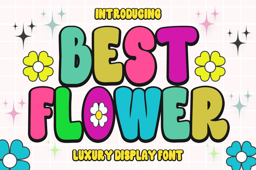 Schriftart Best Flower