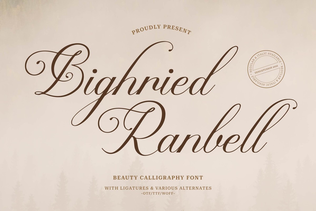 Schriftart Bighried Ranbell