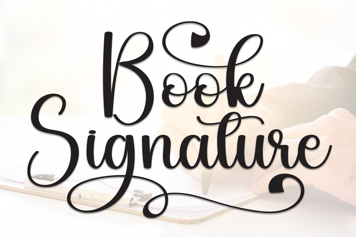 Schriftart Book Signature