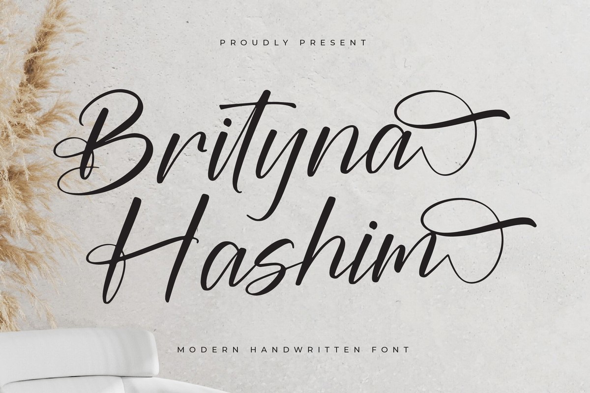 Schriftart Brityna Hashim