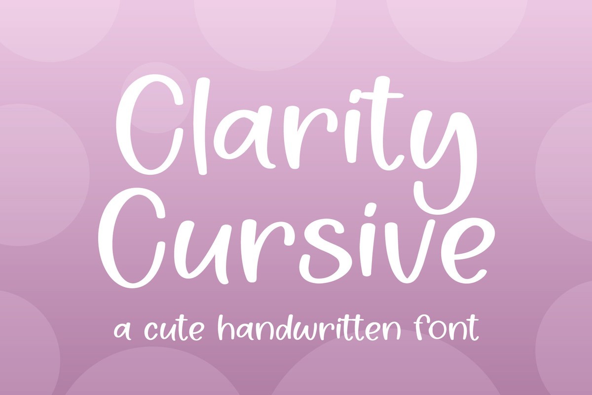 Schriftart Clarity Cursive