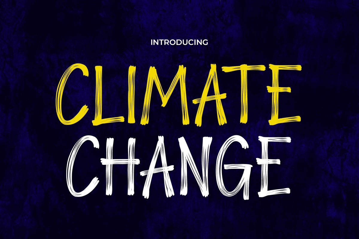 Schriftart Climate Change