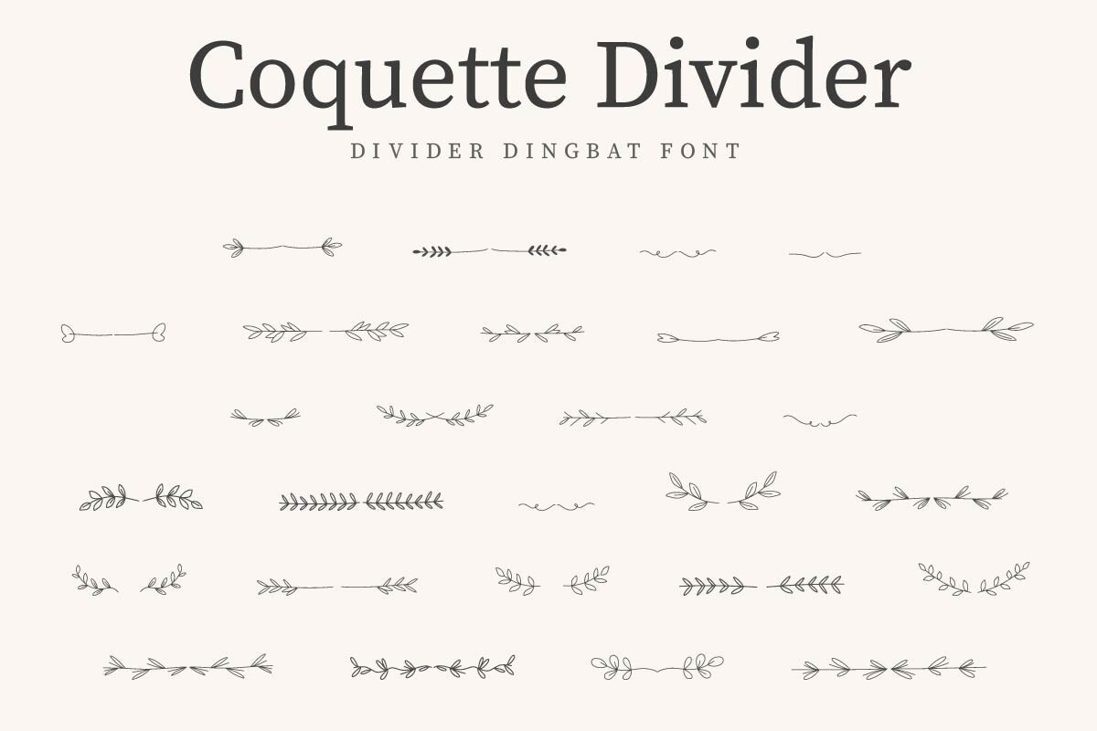 Schriftart Coquette Divider