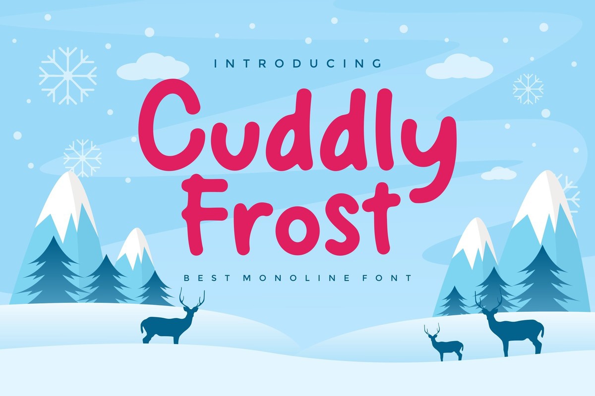 Schriftart Cuddly Frost