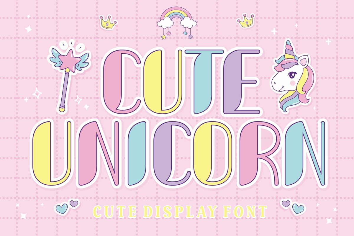 Schriftart Cute Unicorn