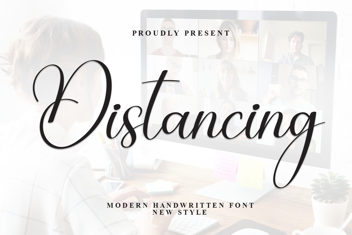 Schriftart Distancing