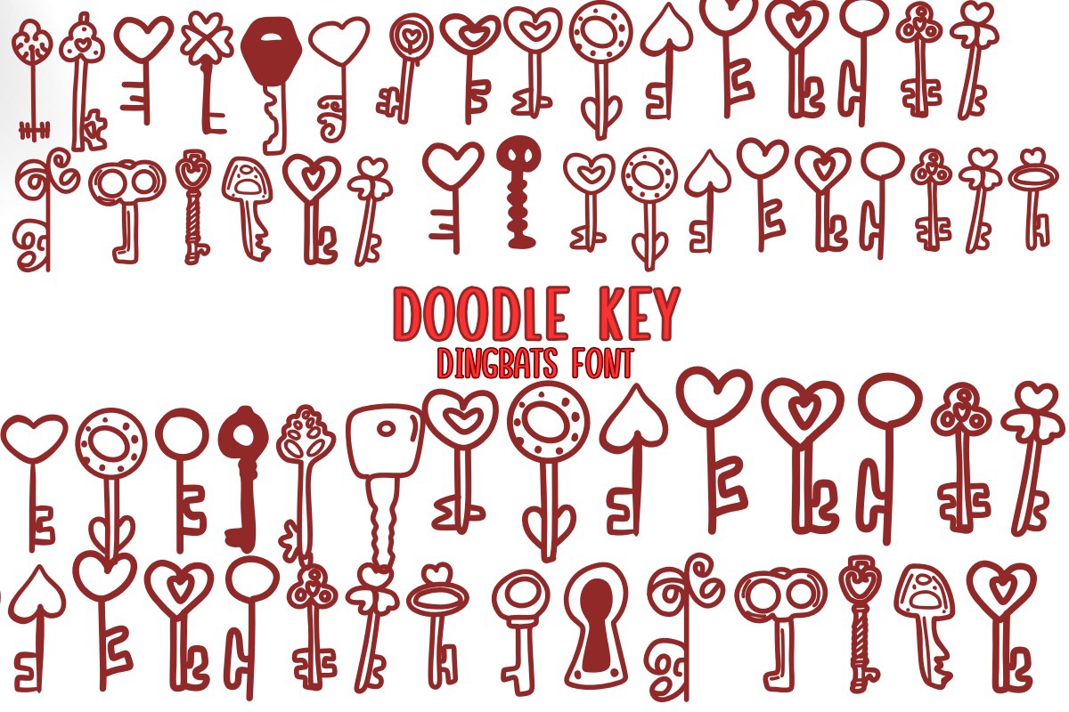 Schriftart Doodle Key