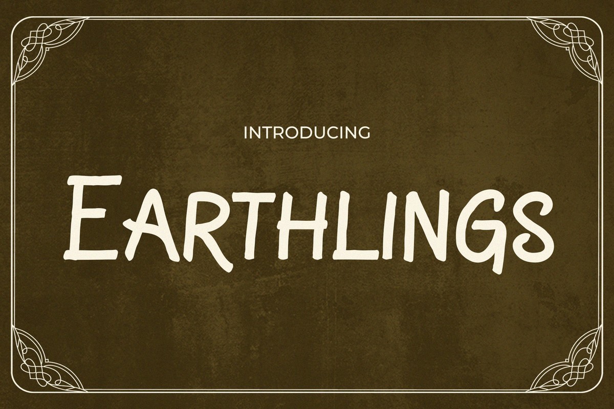 Schriftart Earthlings