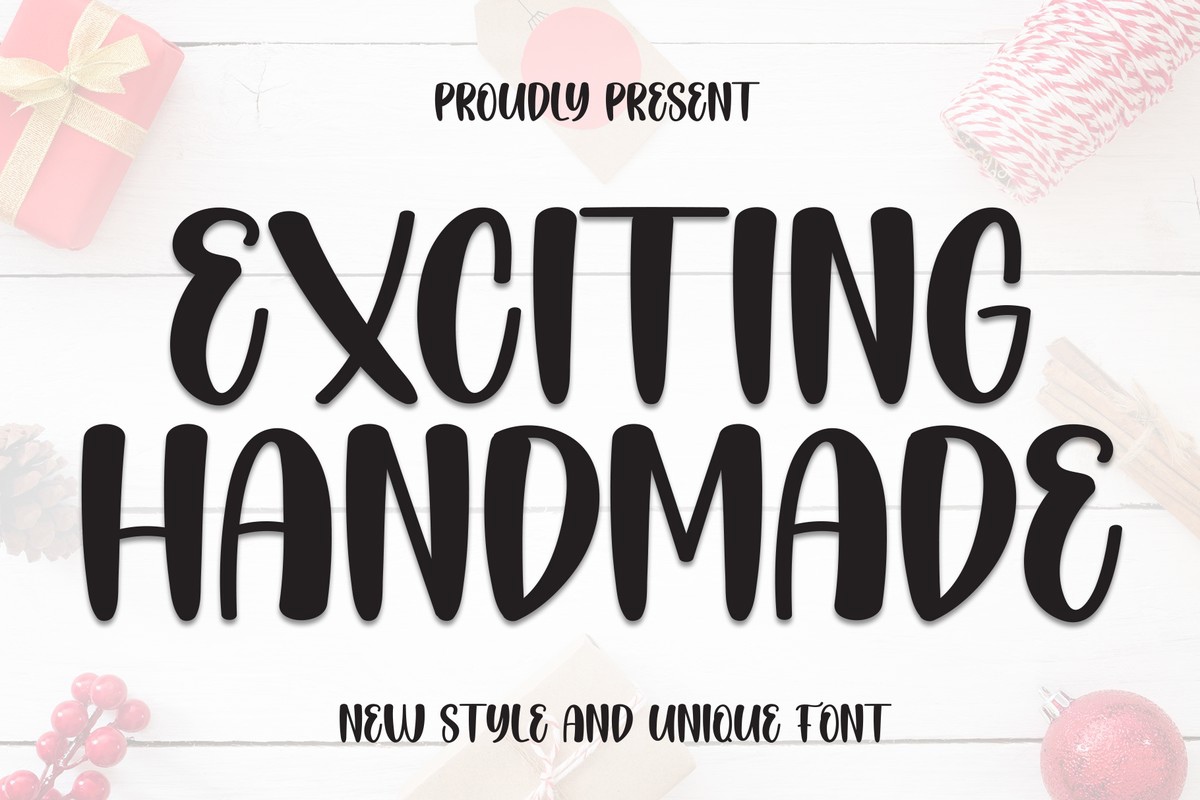 Schriftart Exciting Handmade