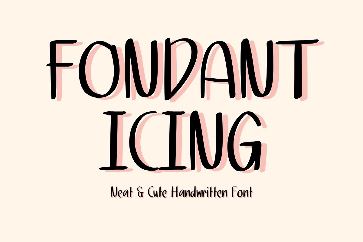 Schriftart Fondant Icing