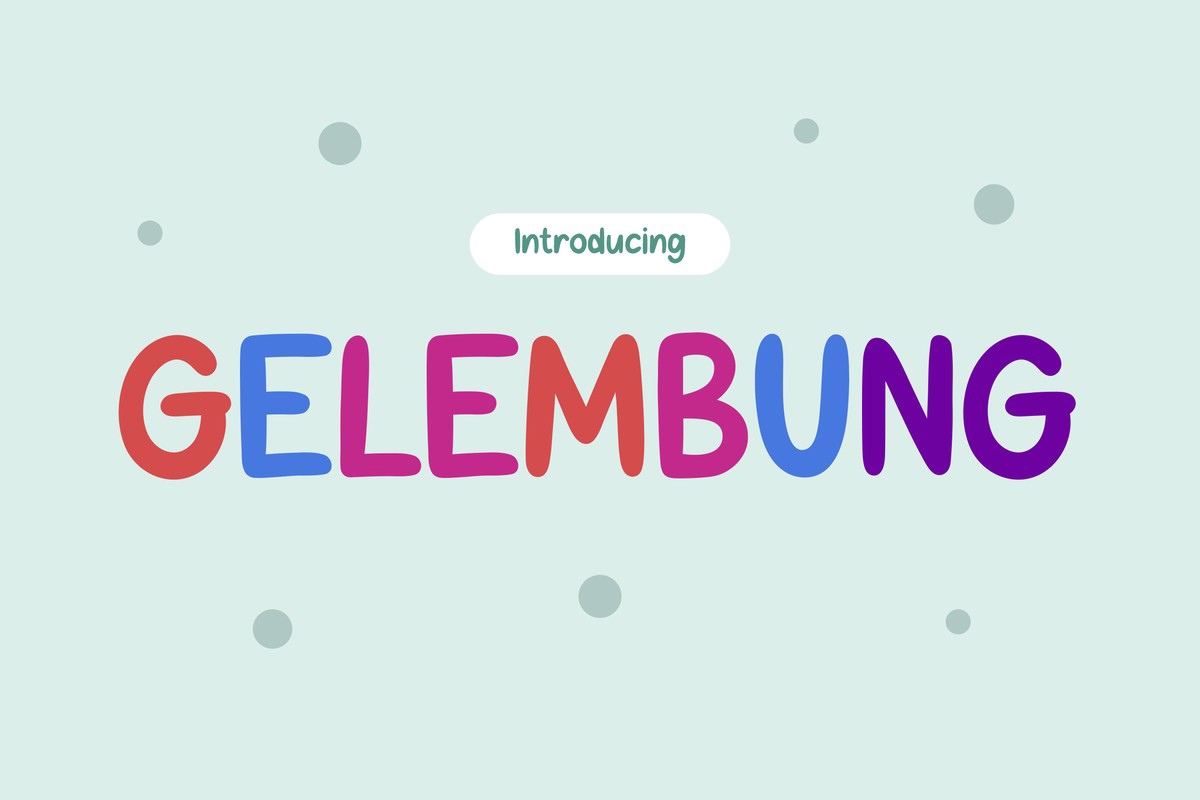 Schriftart Gelembung