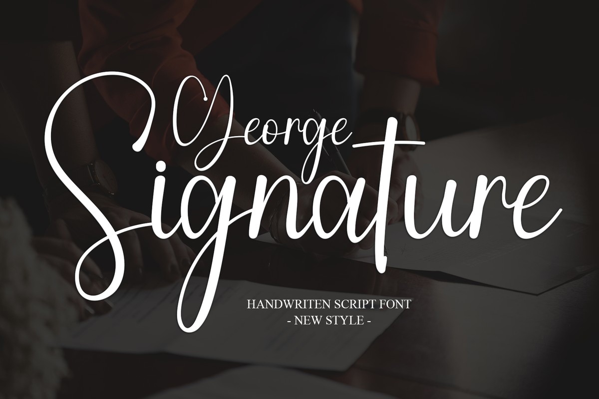 Schriftart George Signature