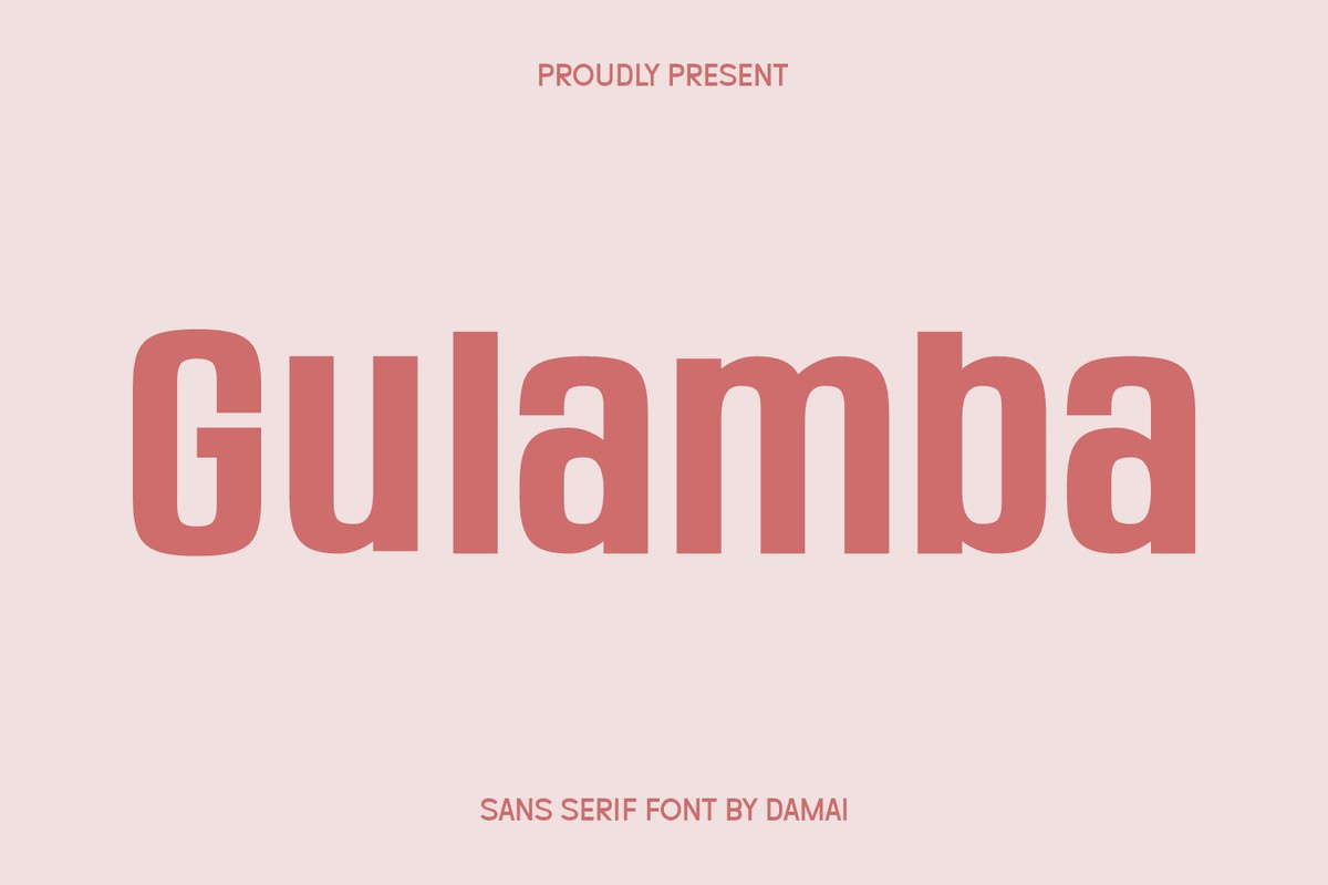 Schriftart Gulamba