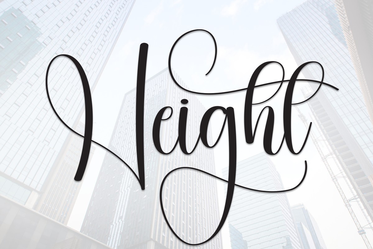 Schriftart Height