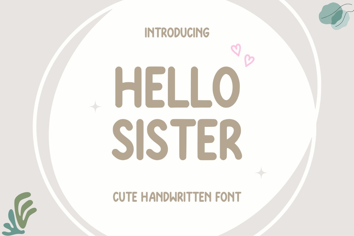 Schriftart Hello Sister