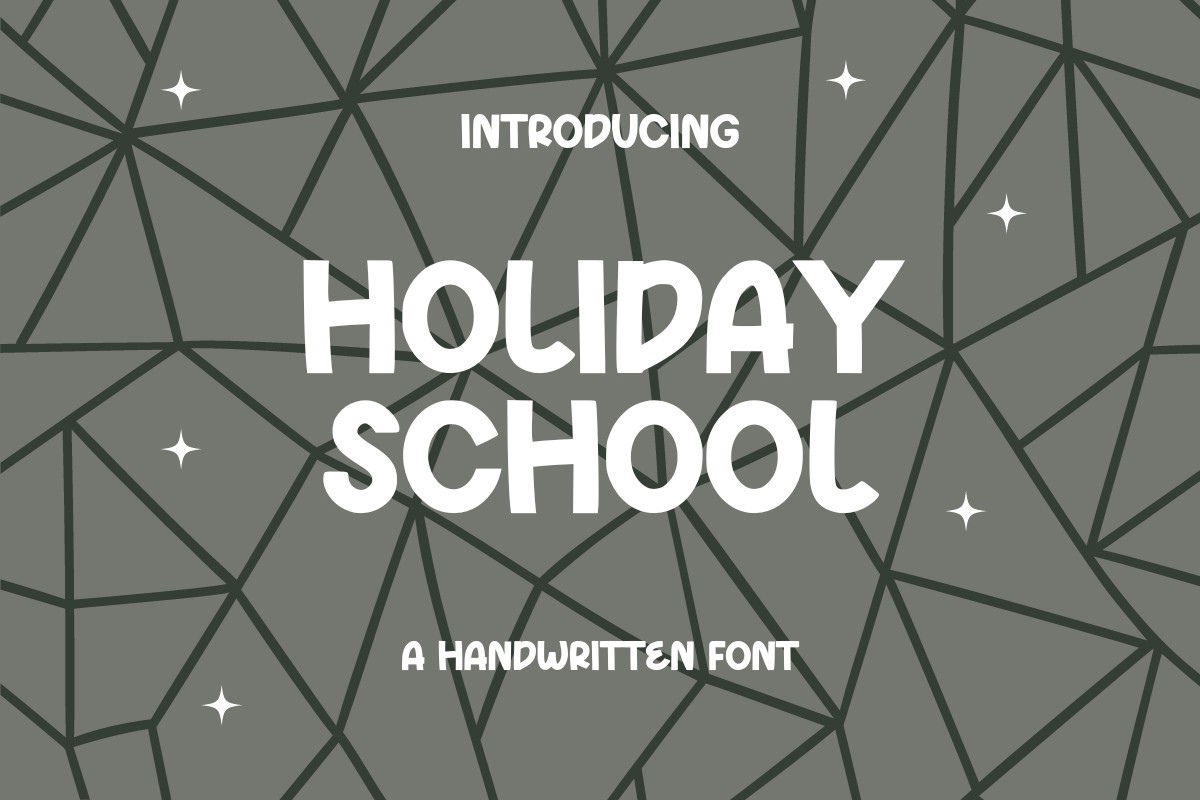 Schriftart Holiday School