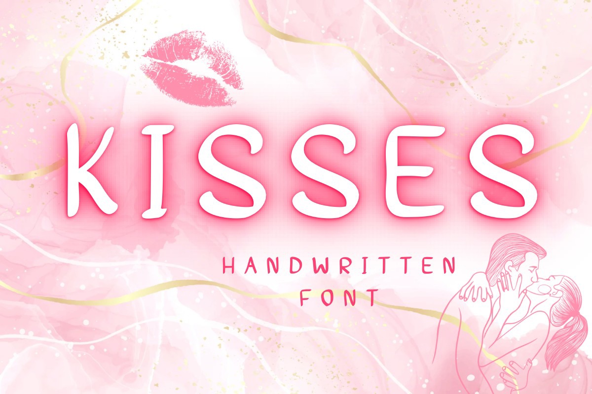 Schriftart Kisses