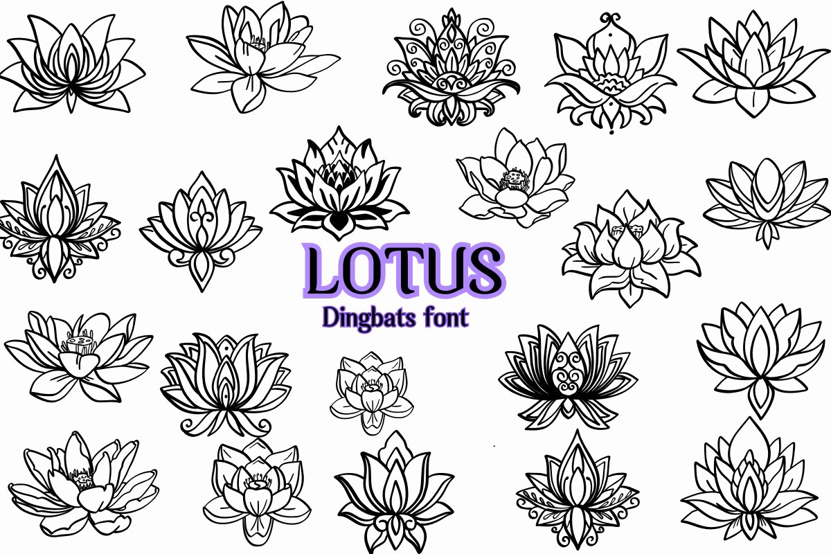 Schriftart Lotus