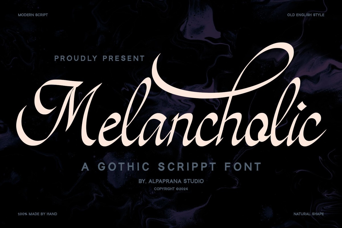 Schriftart Melancholic