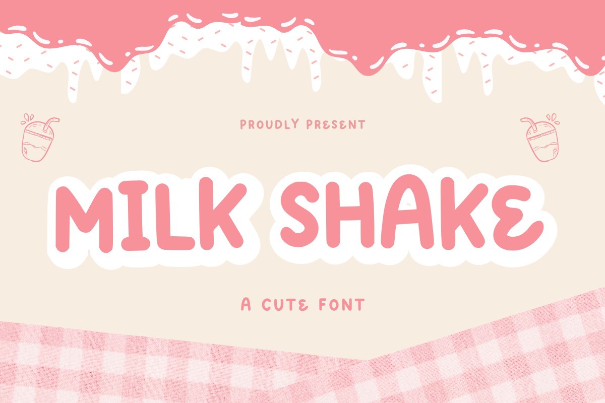 Schriftart Milk Shake