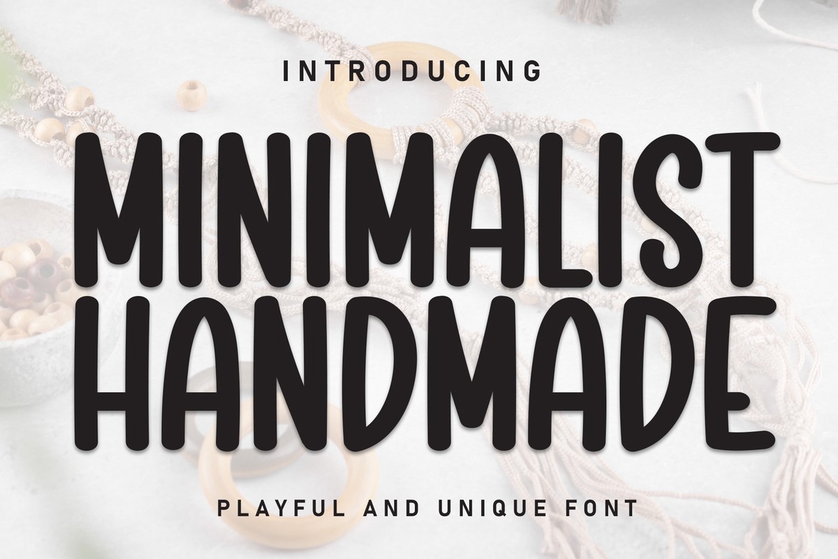 Schriftart Minimalist Handmade