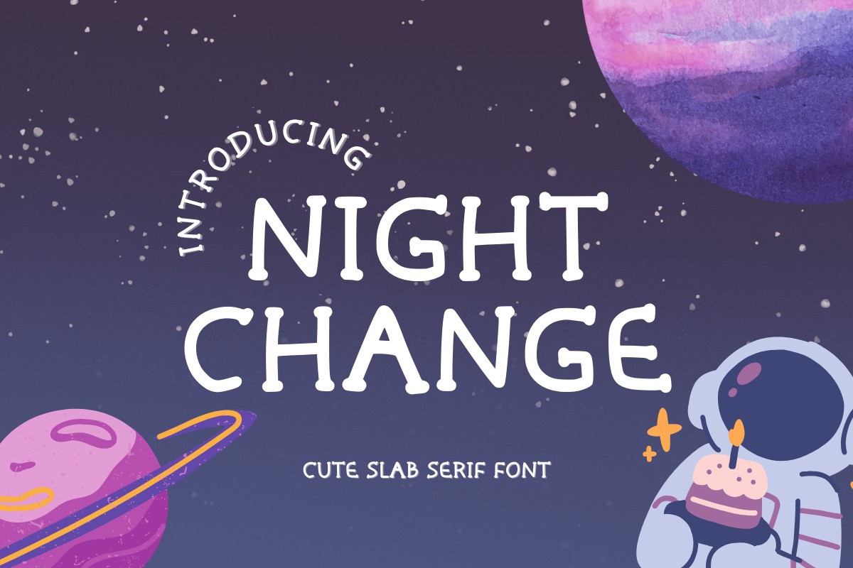 Schriftart Night Change