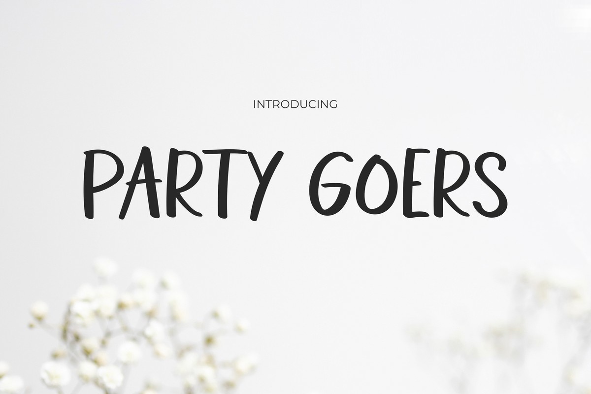 Schriftart Party Goers