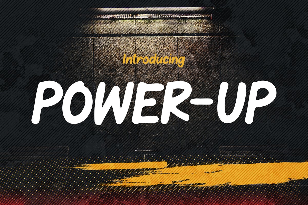 Schriftart Power Up