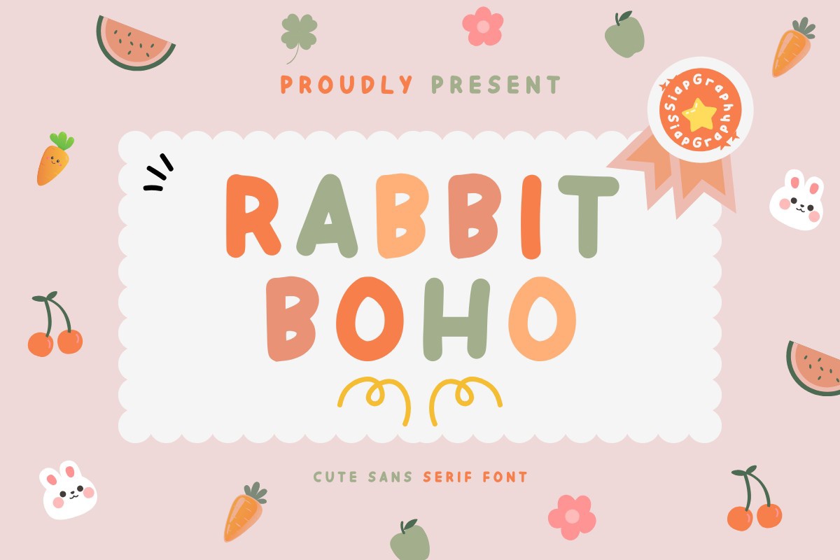 Schriftart Rabbit Boho