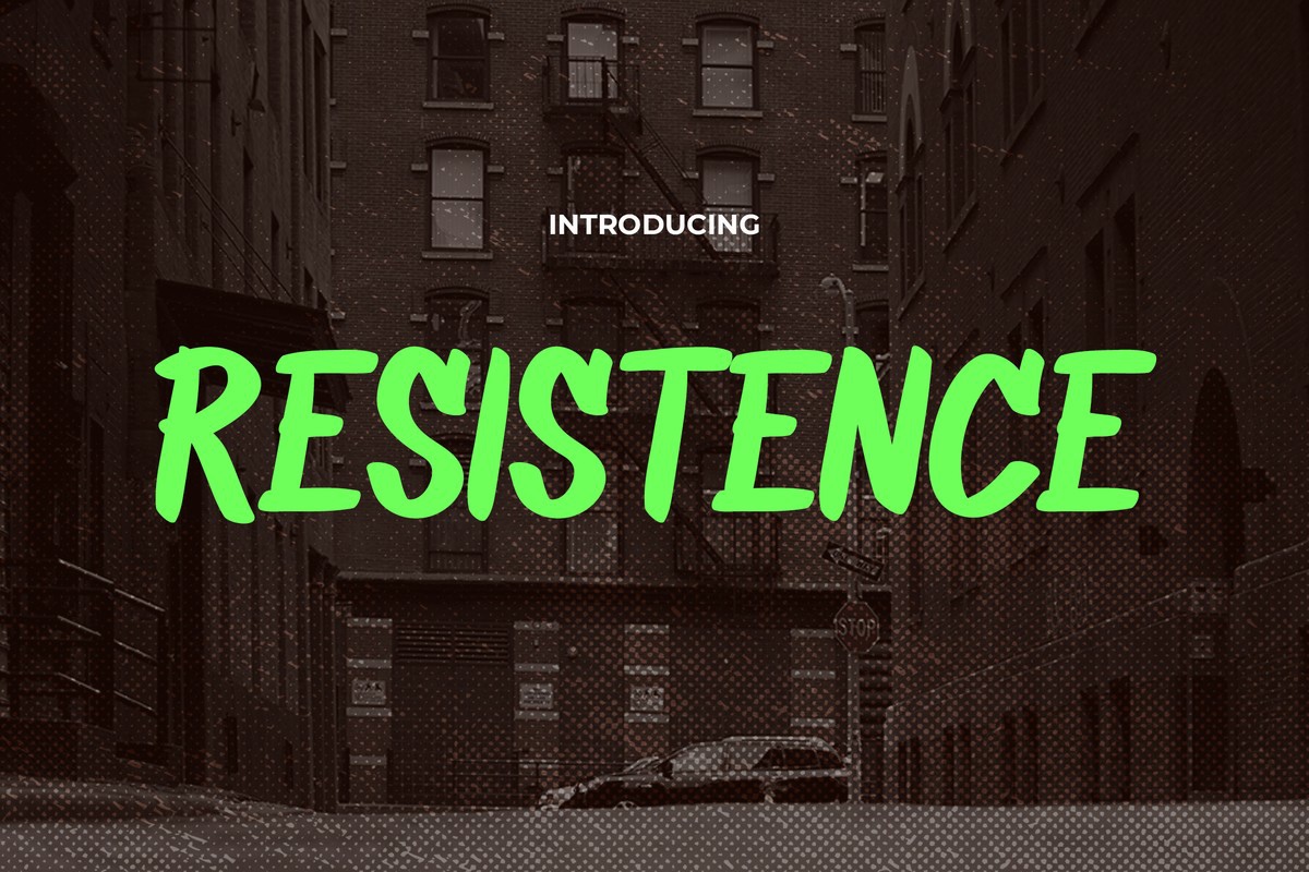 Schriftart Resistance