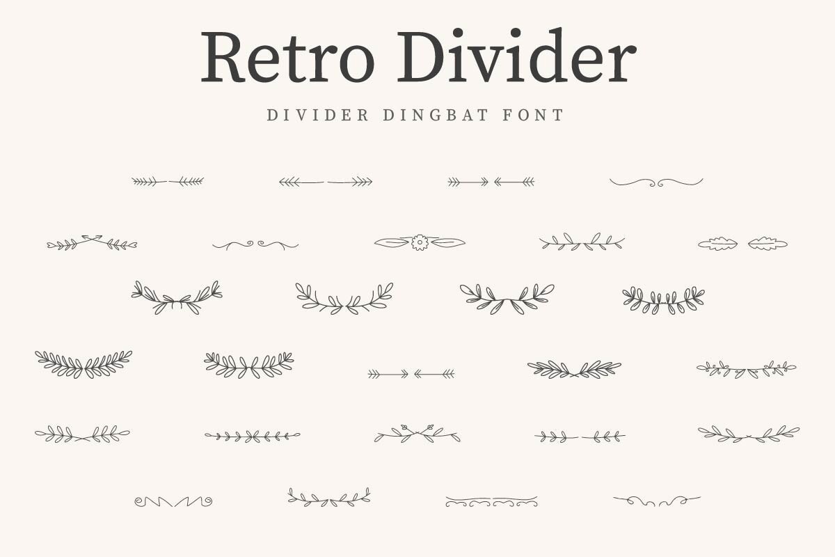 Schriftart Retro Divider