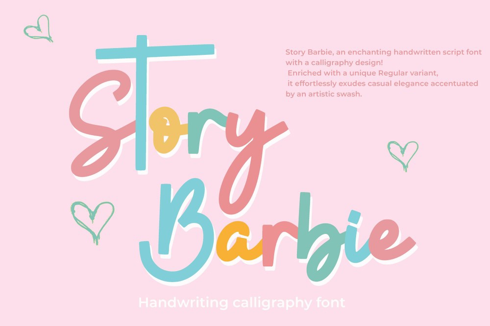 Schriftart Story Barbie