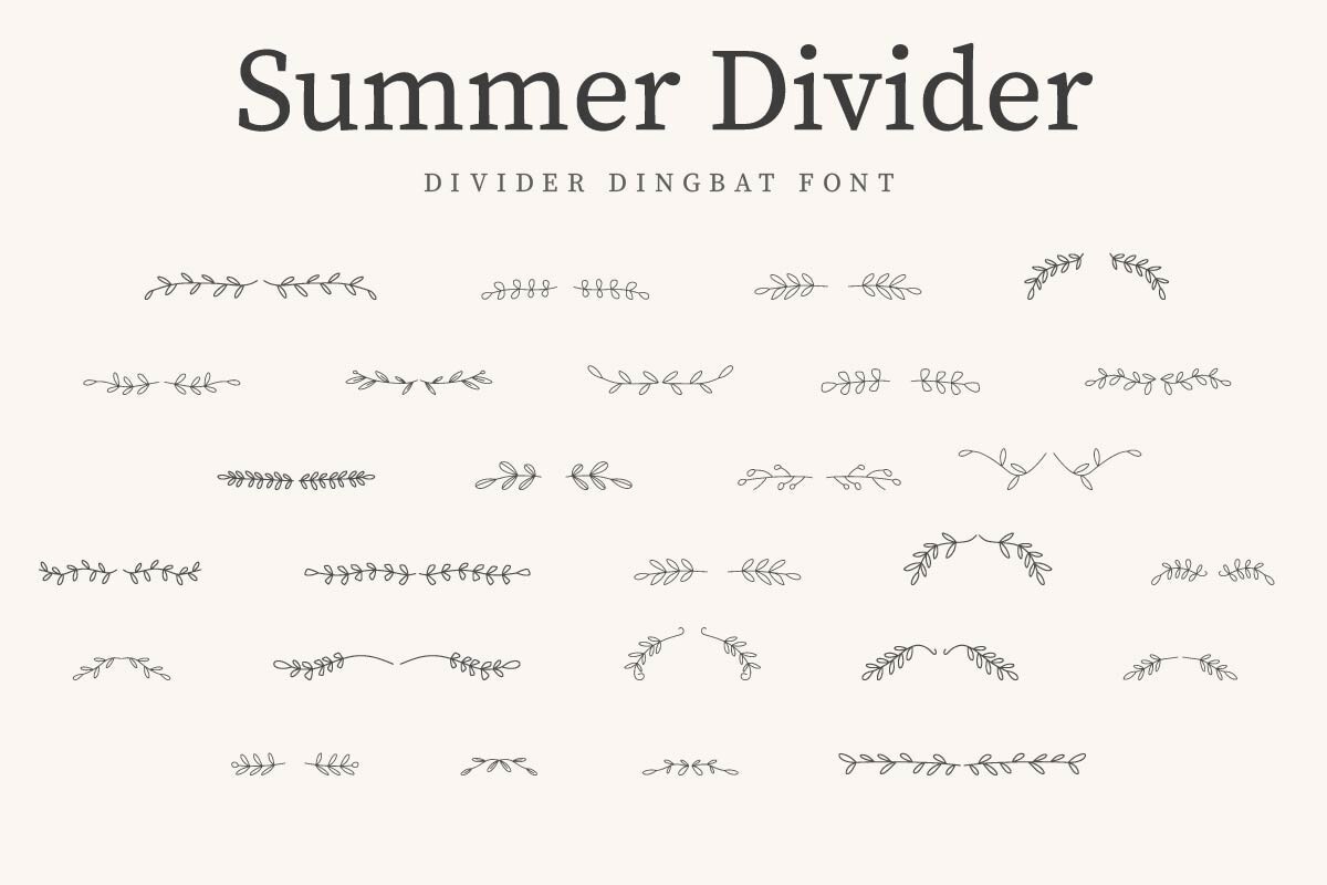 Schriftart Summer Divider