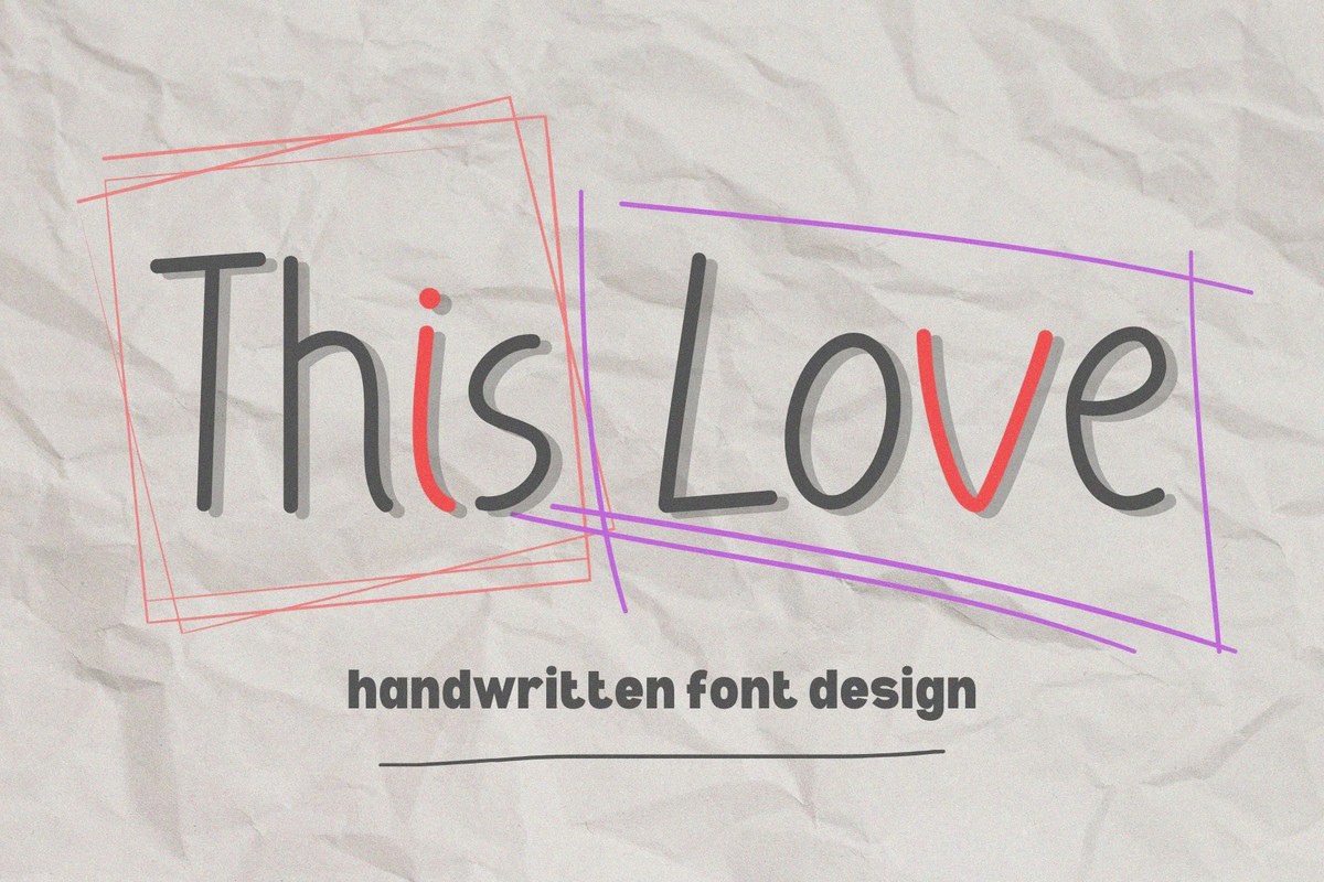 Schriftart This Love