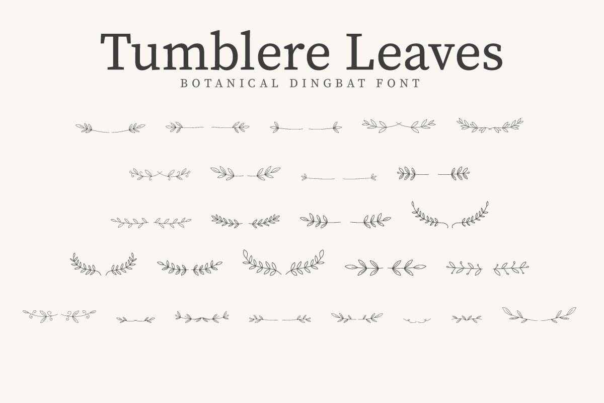 Schriftart Tumblere Leaves