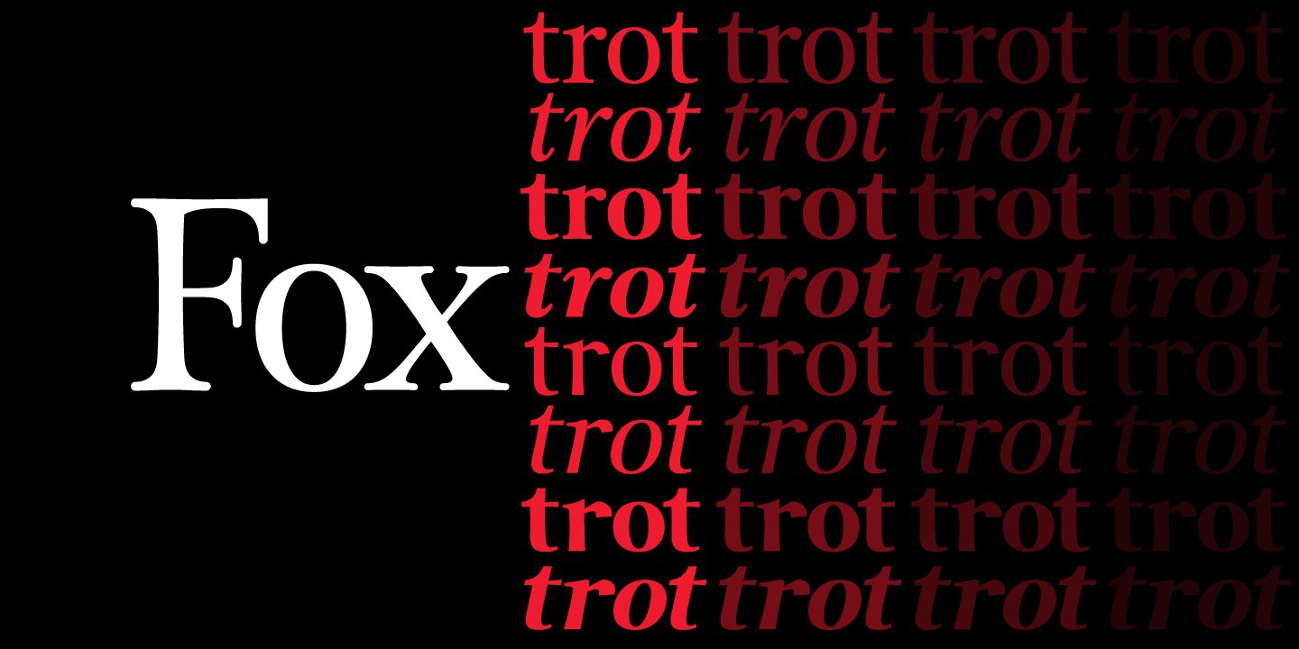 Schriftart P22 Foxtrot Pro